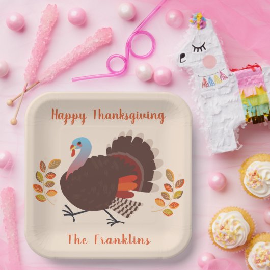 Thanksgiving in der Türkei Pappteller (Party)