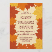 Thanksgiving Invitation – Autumn Leaves Fall  Einladung (Vorderseite)