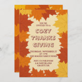 Thanksgiving Invitation – Autumn Leaves Fall  Einladung (Vorne/Hinten)