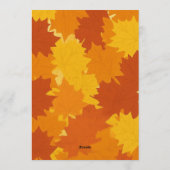 Thanksgiving Invitation – Autumn Leaves Fall  Einladung (Rückseite)