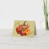 Thanksgiving invitation with pumpkins karte (Vorderseite)