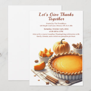 Thanksgiving Kanada   Gemütliches Kürbiskuchen-Tre Einladung