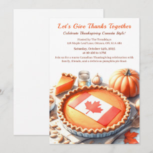 Thanksgiving Kanada   Gemütliches Kürbiskuchen-Tre Einladung