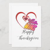 Thanksgiving-Karte Feiertagskarte (Vorne/Hinten)