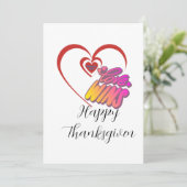 Thanksgiving-Karte Feiertagskarte (Stehend Vorderseite)