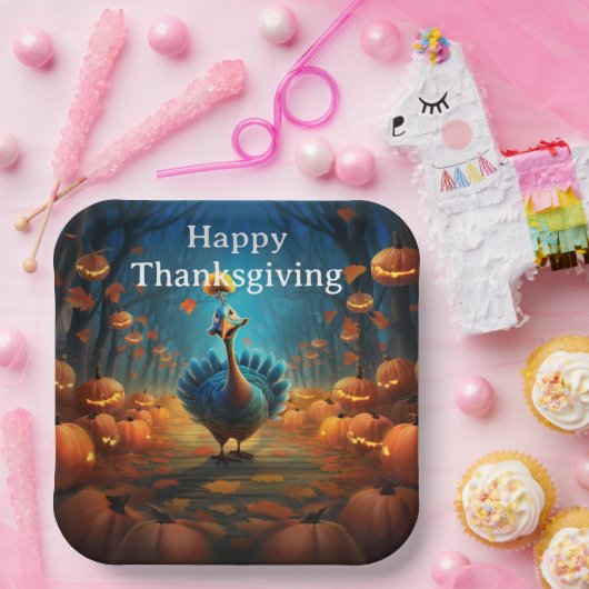 Thanksgiving Kids 9  Pappteller (Party)