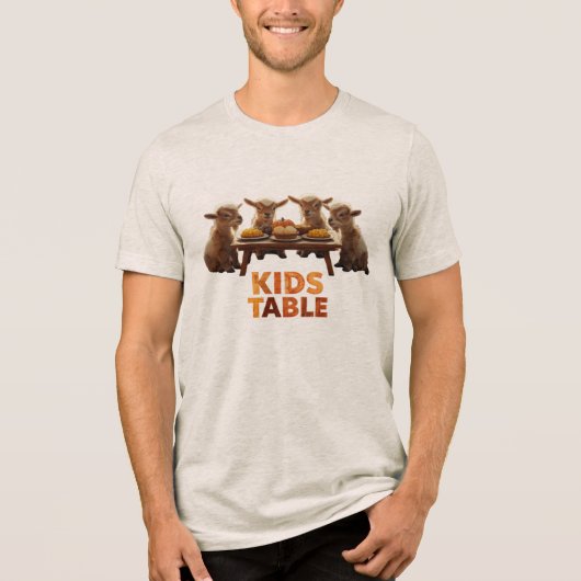 Thanksgiving: Kids' Table Tri-Blend Shirt (Vorderseite)