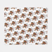 Thanksgiving Leg Day Fleece Blanket (Vorderseite (Horizontal))