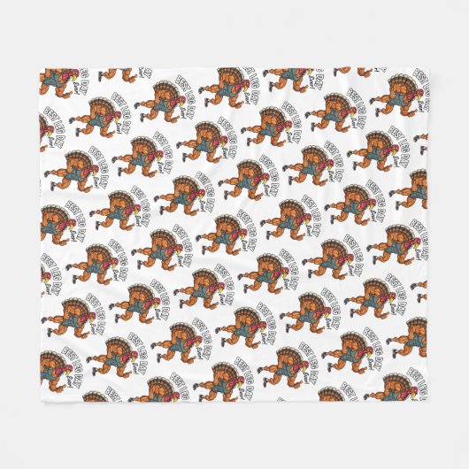 Thanksgiving Leg Day Fleece Blanket (Vorderseite (Horizontal))