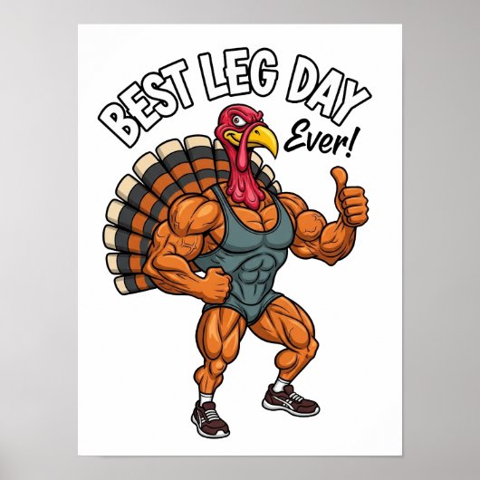 Thanksgiving Leg Day Poster (Vorne)