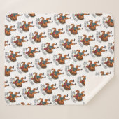 Thanksgiving Leg Day Sherpa Blanket Sherpadecke (Vorderseite (Horizontal))