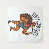 Thanksgiving Leg Day Tapestry Wandteppich (Vorderseite (Horizontal))