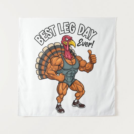Thanksgiving Leg Day Tapestry Wandteppich (Vorderseite)