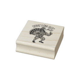 Thanksgiving Leg Day Wood Art Stamp Gummistempel