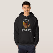 Thanksgiving Let s Feast Turkey Rock & Roll Hoodie (Vorne ganz)
