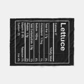 Thanksgiving Lettuce Nutrition Facts Men Women Chr Fleecedecke (Vorderseite (Horizontal))