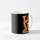 Thanksgiving Love Preschool Teacher Turkey Autumn Kaffeetasse (VorderseiteRechts)