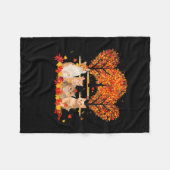 Thanksgiving Maple Cat Heart Shape Tree Leaf Fleecedecke (Vorderseite (Horizontal))