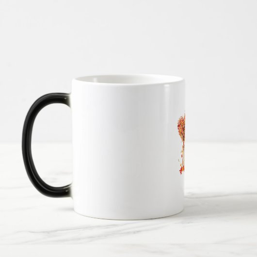 Thanksgiving Maple Cat Heart Shape Tree Leaf Verwandlungstasse (Links)