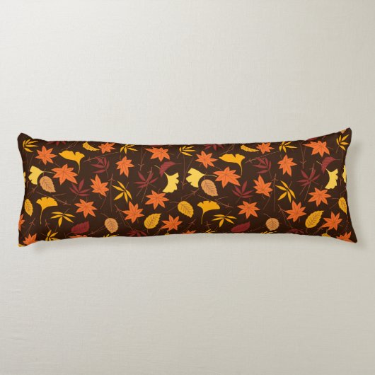 Thanksgiving Maple Fall Pattern Body Pillow Seitenschläferkissen (Rückseite)
