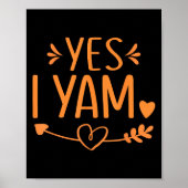 Thanksgiving Matching Couples Outfit Sweet Tato Ye Poster (Vorne)