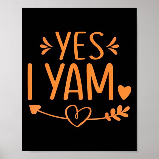 Thanksgiving Matching Couples Outfit Sweet Tato Ye Poster (Vorne)