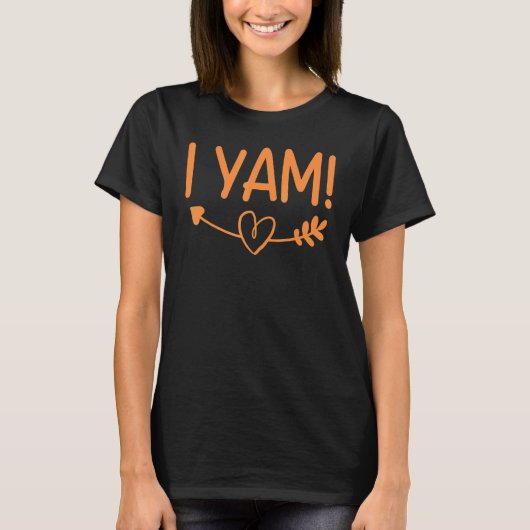 Thanksgiving Matching Couples She's My Sweet Potat T-Shirt (Vorderseite)