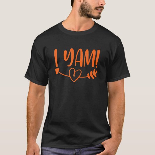 Thanksgiving Matching Couples She's My Sweet Potat T-Shirt (Vorderseite)