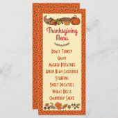 Thanksgiving Menu Programm (Vorne/Hinten)