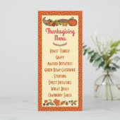 Thanksgiving Menu Programm (Stehend Vorderseite)