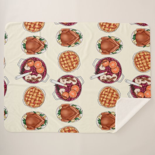 Thanksgiving Menu Sherpadecke (Vorderseite (Horizontal))