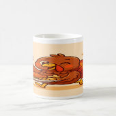 Thanksgiving Mug: Turkey's Table Takeover Kaffeetasse (Mittel)