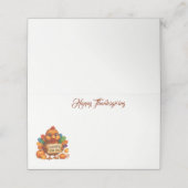 Thanksgiving Name Place Card Platzkarte (Außenseite Aufgefaltet)