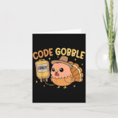 Thanksgiving Nurse Code Gobble Funny Rn Cna Karte (Vorderseite)