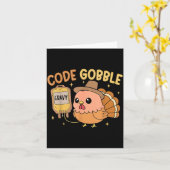 Thanksgiving Nurse Code Gobble Funny Rn Cna Karte (Gelbe Blume)