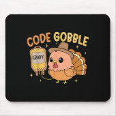 Thanksgiving Nurse Code Gobble Funny Rn Cna Mousepad (Vorne)