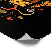 Thanksgiving Nurse Stethoscope Fall Scrub Top Er M Poster (Ecke)