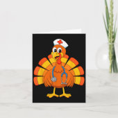 Thanksgiving Nurse Turkey Nurses Scrub Top Nursing Karte (Vorderseite)