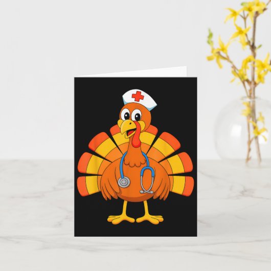 Thanksgiving Nurse Turkey Nurses Scrub Top Nursing Karte (Gelbe Blume)