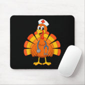 Thanksgiving Nurse Turkey Nurses Scrub Top Nursing Mousepad (Mit Mouse)