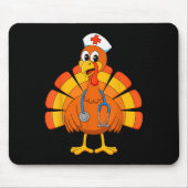 Thanksgiving Nurse Turkey Nurses Scrub Top Nursing Mousepad (Vorne)
