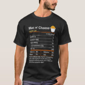 Thanksgiving Nutrition Facts  Mac and Cheese Nutri T-Shirt (Vorderseite)