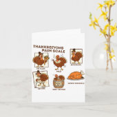 Thanksgiving Pain Scale Turkey Funny Nurse Medical Karte (Gelbe Blume)