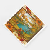 Thanksgiving Paper Napkin Serviette (Ecke)