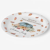 Thanksgiving Paper Plate Pappteller (Schrägansicht)
