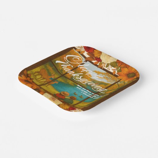 Thanksgiving Paper Plate Pappteller (Gewinkelt)