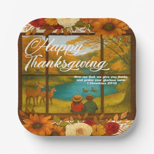 Thanksgiving Paper Plate Pappteller (Vorderseite)
