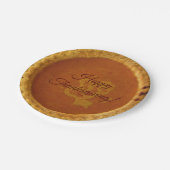 Thanksgiving Paper Plate With Pumpkin Pie Pappteller (Schrägansicht)