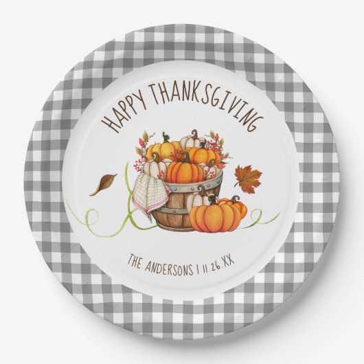 Thanksgiving Paper Plates Pappteller (Vorderseite)