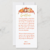 Thanksgiving Place Setting Gratitude Card (Vorderseite)